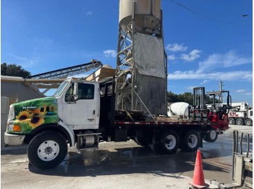 2007 STERLING  FLATBED TRUCK WITH 2012 MOFFETT PIGGYBACK